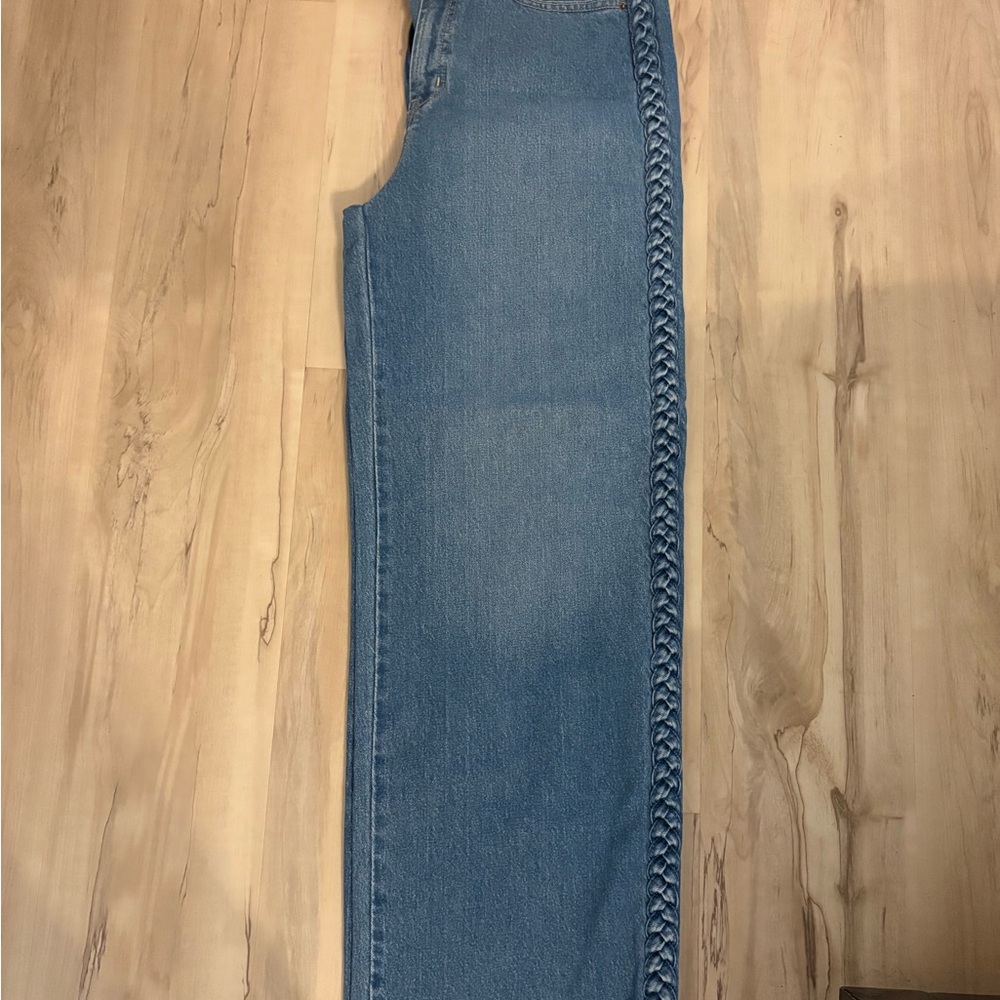 Old Navy High Rise Blue Jeans with Braided Detail